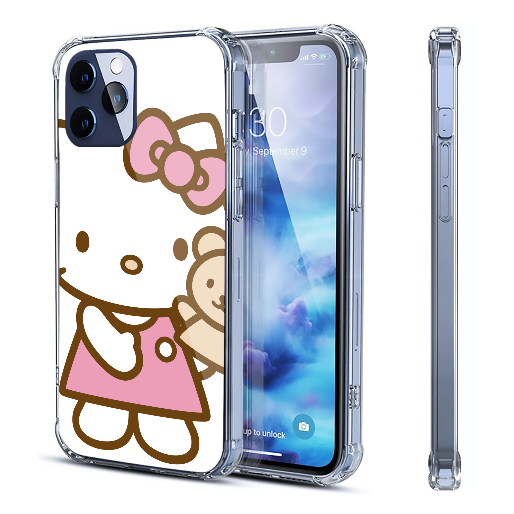 （画像用） Hello Kitty ハローキティ 【iPhone 12シリーズ対応】透明スマホケース（クリアソフトケース）